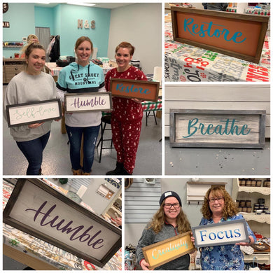 Framed Inspirational Word Sign