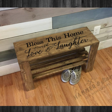 Rustic Bench/Shoe Rack