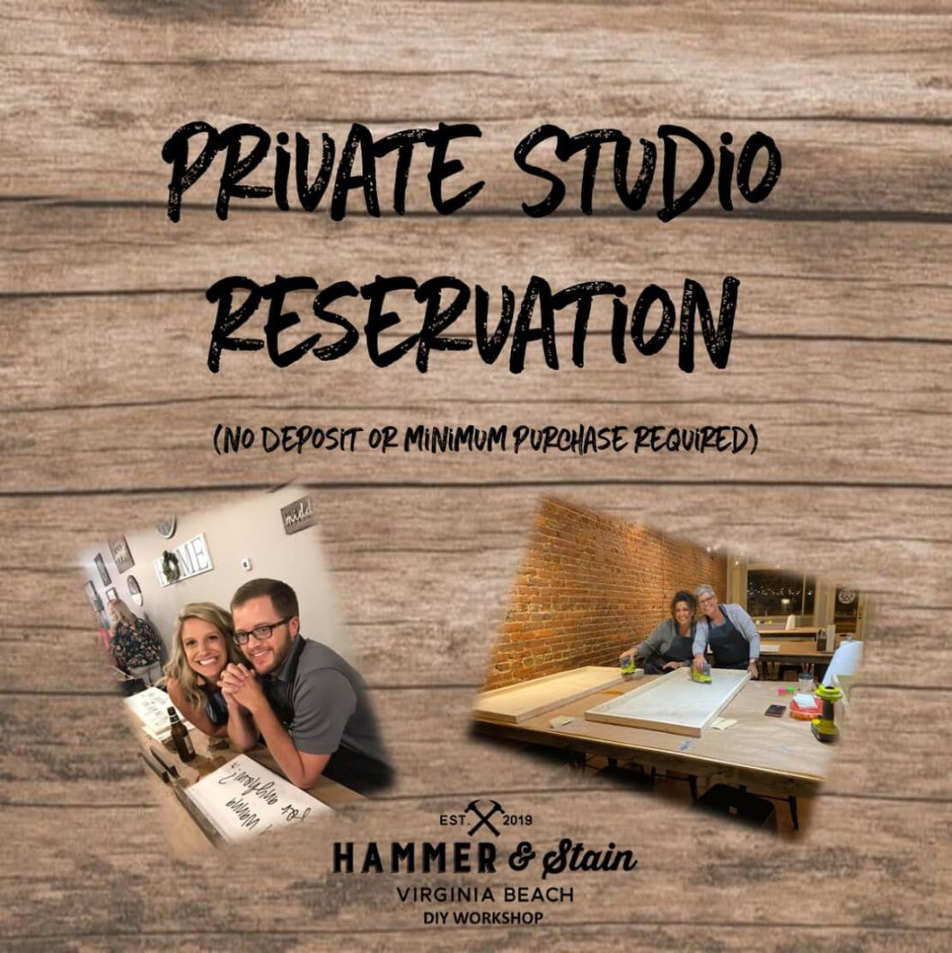 10/25/2022 - 1:00pm - Private Studio Reservation