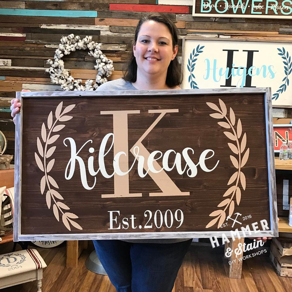 Large Framed Sign – Hammer & Stain Virginia Beach